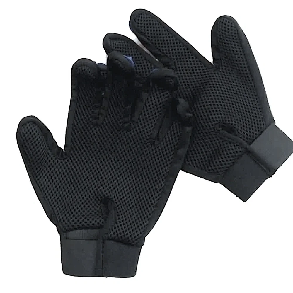 2 pet bathing brushing gloves | grooming gloves | pet grooming accessories